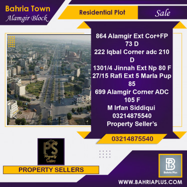 5 Marla Residential Plot for Sale in Sector F - Alamgir Block -  Bahria Town, Lahore - (BP-372199)