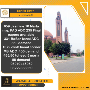 1 Kanal Residential Plot for Sale in Overseas B -  Bahria Town, Lahore - (BP-372219)