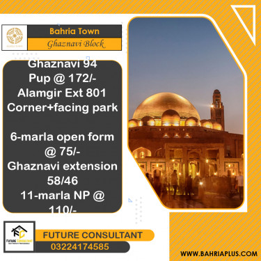 10 Marla Residential Plot for Sale in Sector F - Ghaznavi Block -  Bahria Town, Lahore - (BP-372489)