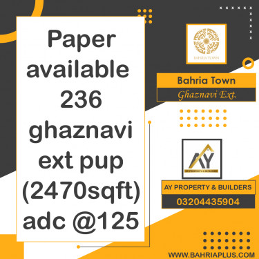 10 Marla Residential Plot for Sale in Sector F - Ghaznavi Ext. Block -  Bahria Town, Lahore - (BP-372516)
