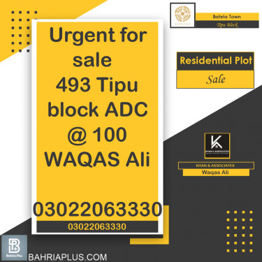 10 Marla Residential Plot for Sale in Sector F - Tipu Sultan Block -  Bahria Town, Lahore - (BP-372626)