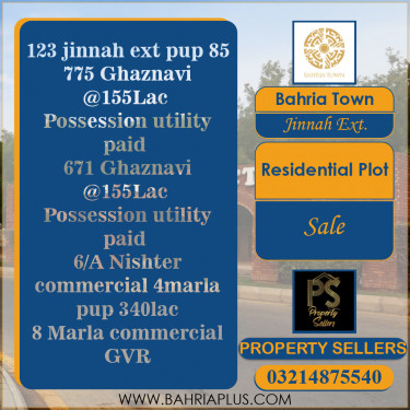 5 Marla Residential Plot for Sale in Sector E - Jinnah Ext. Block -  Bahria Town, Lahore - (BP-372664)