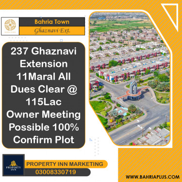 11 Marla Residential Plot for Sale in Sector F - Ghaznavi Ext. Block -  Bahria Town, Lahore - (BP-372877)