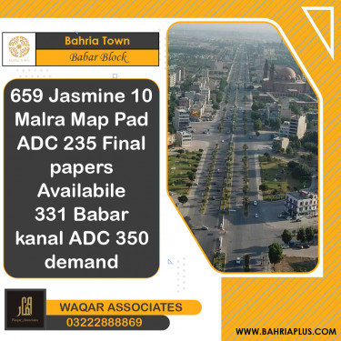 1 Kanal Residential Plot for Sale in Sector A - Babar Block -  Bahria Town, Lahore - (BP-372889)