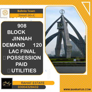 5 Marla Residential Plot for Sale in Sector E - Jinnah Block -  Bahria Town, Lahore - (BP-372960)