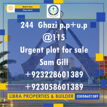 10 Marla Residential Plot for Sale in Sector F - Ghazi Block -  Bahria Town, Lahore - (BP-373198)