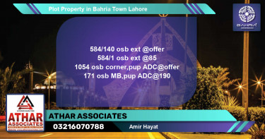 Residential Plot for Sale in Bahria Town, Lahore - (BP-37335)