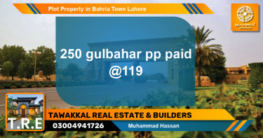 Residential Plot for Sale in Bahria Town, Lahore - (BP-37346)