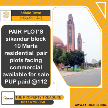 10 Marla Residential Plot for Sale in Sector F - Sikander Block -  Bahria Town, Lahore - (BP-373562)