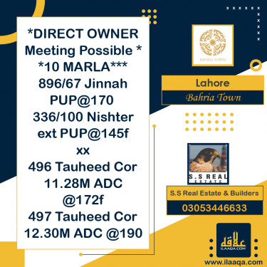 10 Marla Residential Plot for Sale in Bahria Town, Lahore - (BP-373654)