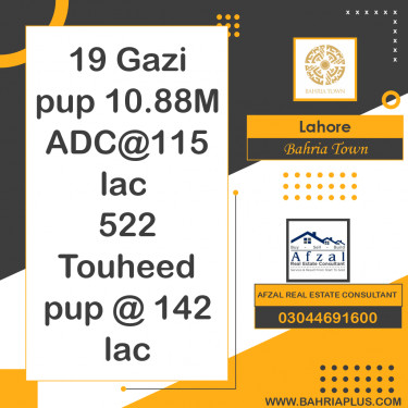 Residential Plot for Sale in Bahria Town, Lahore - (BP-373960)