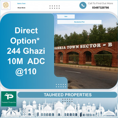 10 Marla Residential Plot for Sale in Sector F - Ghazi Block -  Bahria Town, Lahore - (BP-374142)