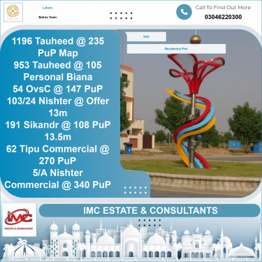 Residential Plot for Sale in Bahria Town, Lahore - (BP-374259)