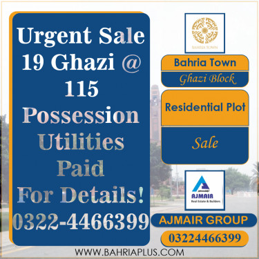 10 Marla Residential Plot for Sale in Sector F - Ghazi Block -  Bahria Town, Lahore - (BP-374409)