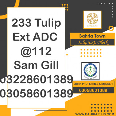 5.33 Marla Residential Plot for Sale in Sector C - Tulip Ext. Block -  Bahria Town, Lahore - (BP-374838)
