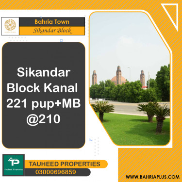 1 Kanal Residential Plot for Sale in Sector F - Sikander Block -  Bahria Town, Lahore - (BP-374870)
