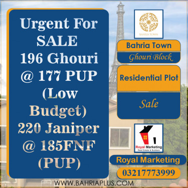 10 Marla Residential Plot for Sale in Sector B - Ghouri Block -  Bahria Town, Lahore - (BP-374881)