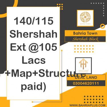5 Marla Residential Plot for Sale in Sector F - Shershah Block -  Bahria Town, Lahore - (BP-375009)