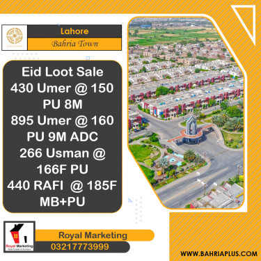 10 Marla Residential Plot for Sale in Bahria Town, Lahore - (BP-375106)