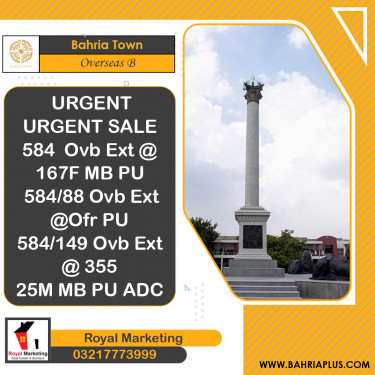 10 Marla Residential Plot for Sale in Overseas B -  Bahria Town, Lahore - (BP-375107)