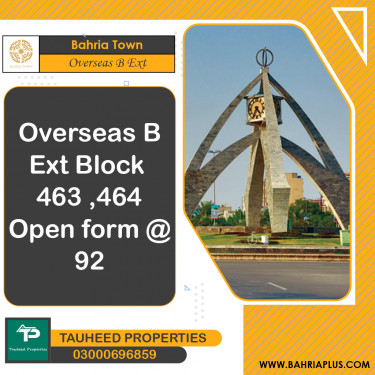 10 Marla Residential Plot for Sale in Overseas B Ext -  Bahria Town, Lahore - (BP-375236)