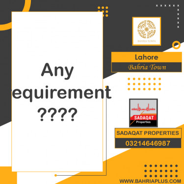 Residential Plot for Sale in Bahria Town, Lahore - (BP-375277)