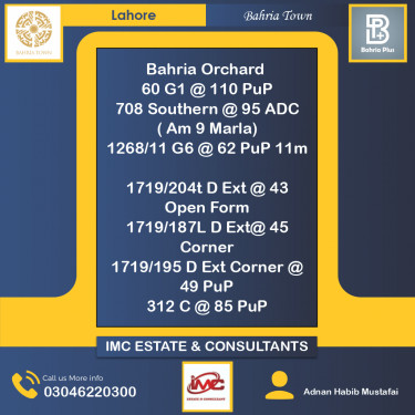 Residential Plot for Sale in Bahria Town, Lahore - (BP-375385)