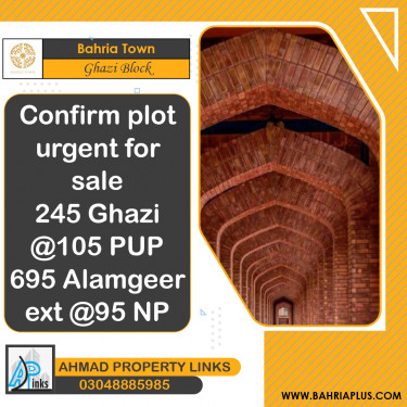 10 Marla Residential Plot for Sale in Sector F - Ghazi Block -  Bahria Town, Lahore - (BP-375410)