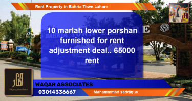 Residential Property for Rent in Bahria Town, Lahore - (BP-37753)