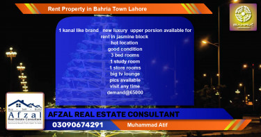 Residential Property for Rent in Bahria Town, Lahore - (BP-38262)