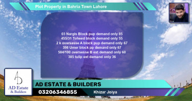 Residential Plot for Sale in Bahria Town, Lahore - (BP-38505)