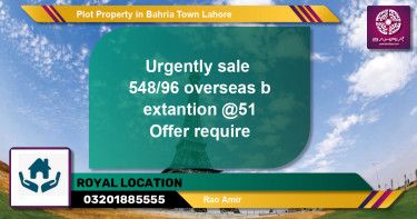 Residential Plot for Sale in Bahria Town, Lahore - (BP-38507)