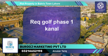 Residential Plot for Sale in Bahria Town, Lahore - (BP-38517)