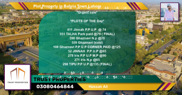 Residential Plot for Sale in Bahria Town, Lahore - (BP-38607)