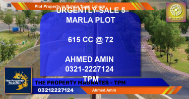 Residential Plot for Sale in Bahria Town, Lahore - (BP-38611)
