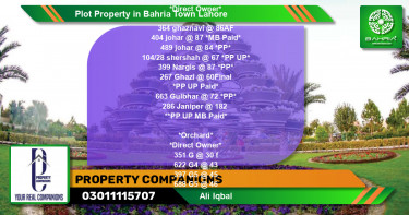 Residential Plot for Sale in Bahria Town, Lahore - (BP-38627)