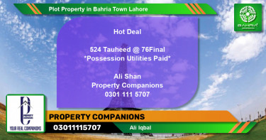 Residential Plot for Sale in Bahria Town, Lahore - (BP-38635)