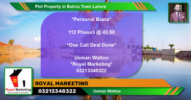 Residential Plot for Sale in Bahria Town, Lahore - (BP-38653)