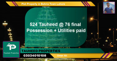 Residential Plot for Sale in Bahria Town, Lahore - (BP-38689)