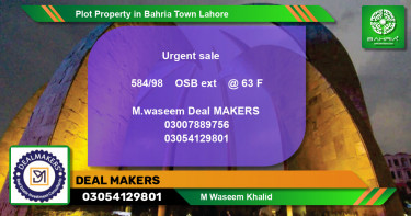 Residential Plot for Sale in Bahria Town, Lahore - (BP-38745)
