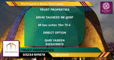 Residential Plot for Sale in Bahria Town, Lahore - (BP-38752)