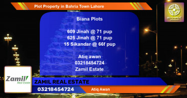 Residential Plot for Sale in Bahria Town, Lahore - (BP-38796)