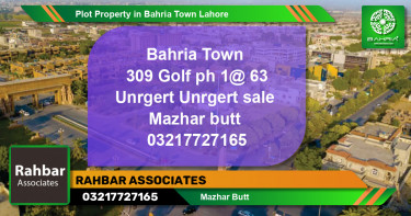 Residential Plot for Sale in Bahria Town, Lahore - (BP-38810)