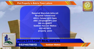 Residential Plot for Sale in Bahria Town, Lahore - (BP-38855)