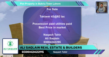 Residential Plot for Sale in Bahria Town, Lahore - (BP-38859)