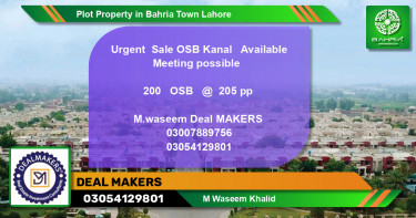 Residential Plot for Sale in Bahria Town, Lahore - (BP-38884)