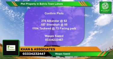 Residential Plot for Sale in Bahria Town, Lahore - (BP-38965)