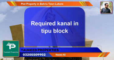 Residential Plot for Sale in Bahria Town, Lahore - (BP-38990)