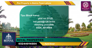 Residential Plot for Sale in Bahria Town, Lahore - (BP-39037)