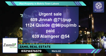 Residential Plot for Sale in Bahria Town, Lahore - (BP-39040)